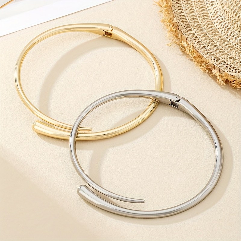 Women's Golden Tone Adjustable Ring Choker Necklace